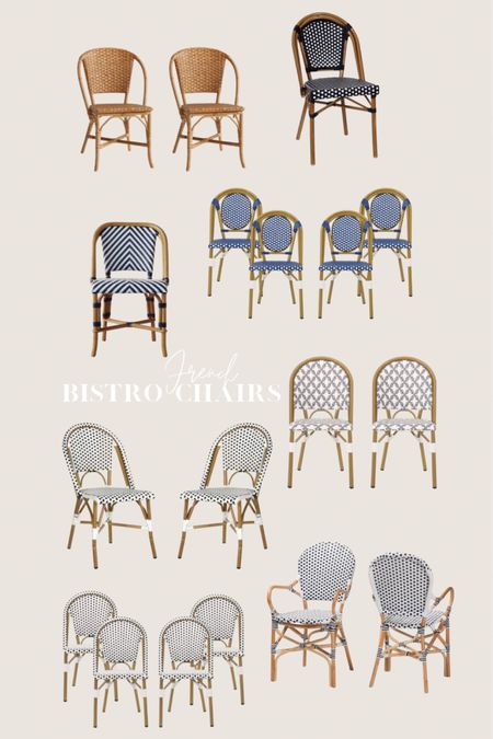 French bistro chairs, cafe chairs, outdoor chairs, rattan cafe chairs 

#LTKhome