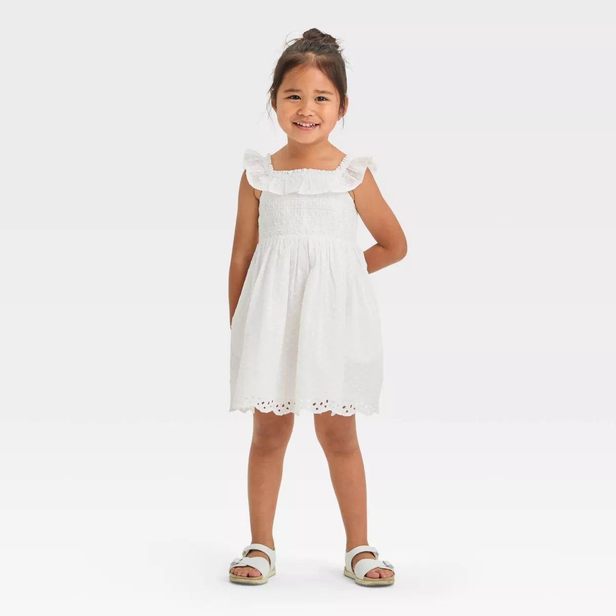 Toddler Girls' Woven Dress - Cat & Jack™ White | Target