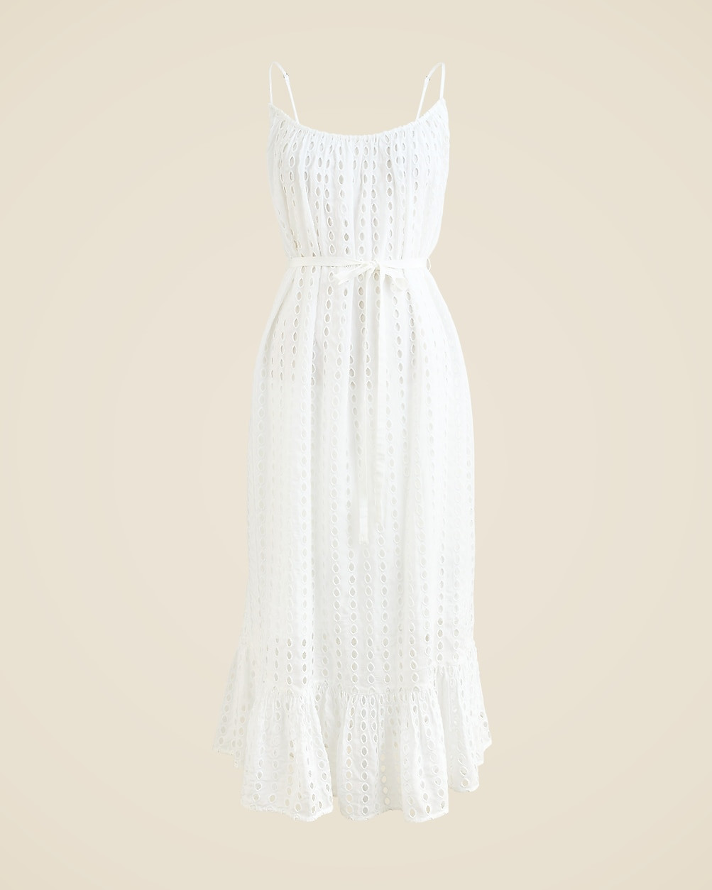 Oval eyelet midi dress | J. Crew US