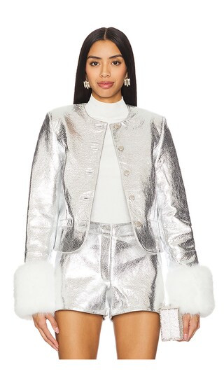 Talvi Jacket in Silver & White | Revolve Clothing (Global)