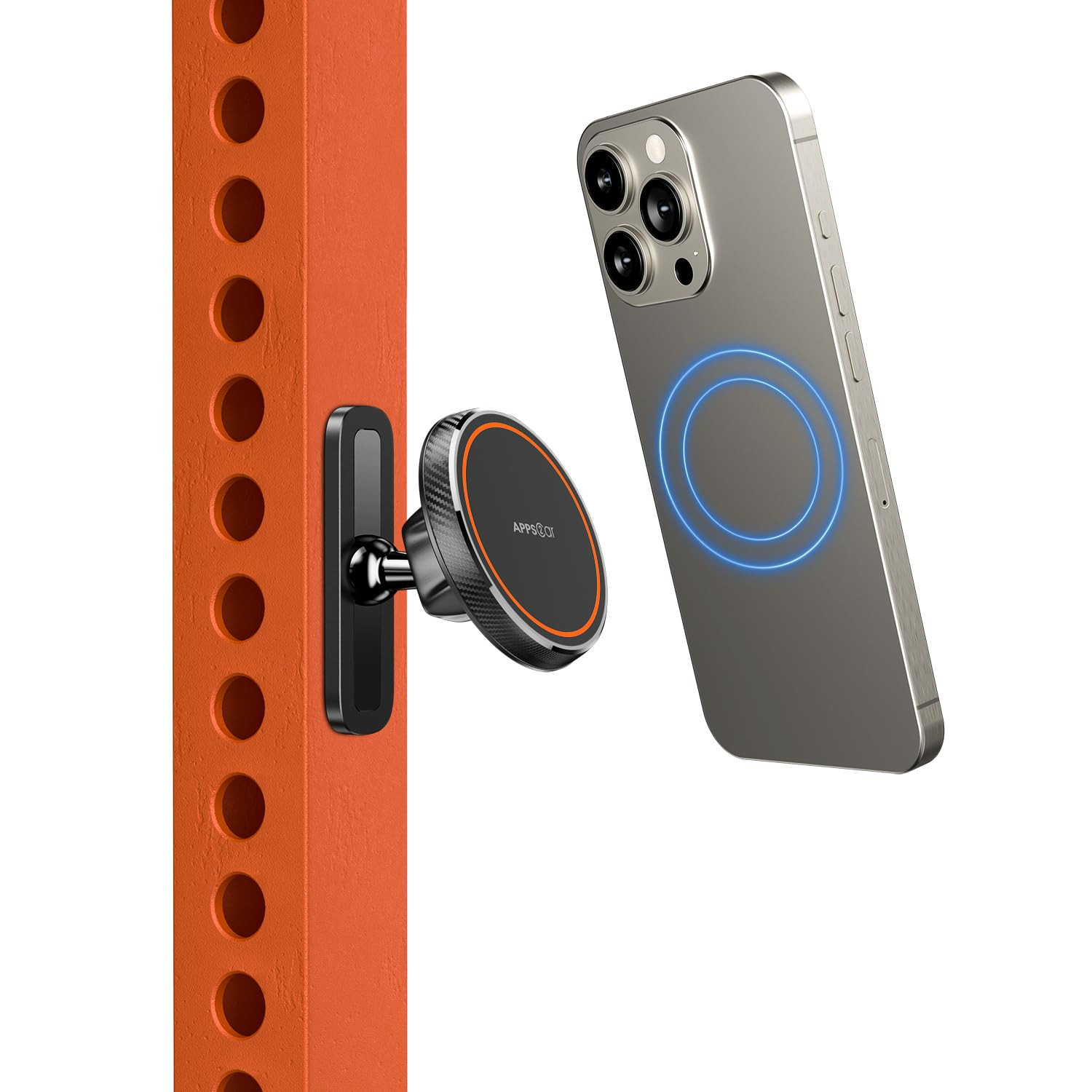 APPS2Car Magnetic Phone Holder for Gym, Alloy Base & Ball Joint, Attach to Metal Surfaces, Dual M... | Amazon (US)