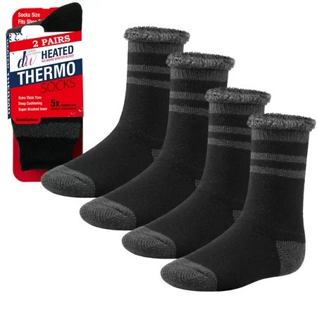 Warm Thermal Socks for Men and Women Extreme Cold Weather Winter Wear Insulated Heavy Boot Socks for Hunting Skiing Snow Etc 2 Pairs | Walmart (US)