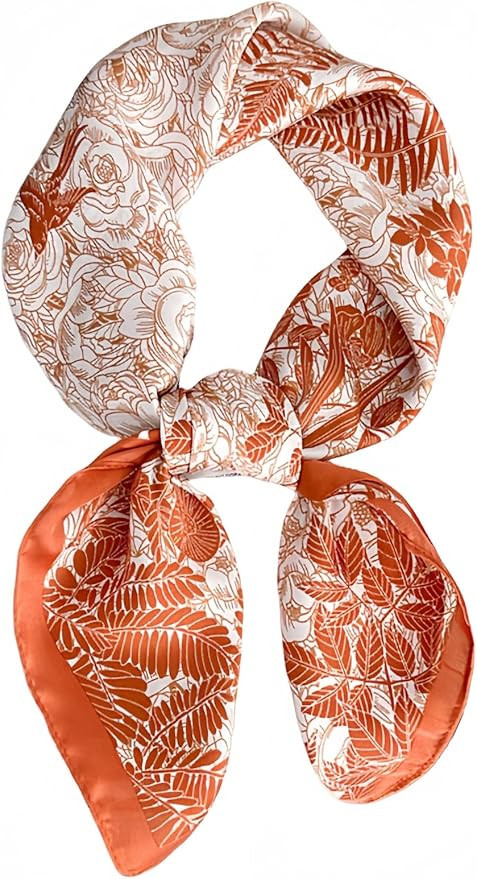 MINIDORA Satin Scarves for Women 27.5 × 27.5 inches Medium Square Elegant Silk Feeling Head Scar... | Amazon (US)