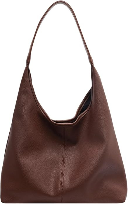 Suede Brown Slouchy Shoulder Bags Hobo Bag Tote Handbag Purses for Women | Amazon (US)