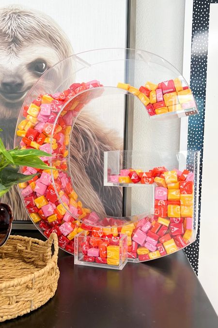 Acrylic letter candy dispenser from Mink and Maple!
#classroomdecor #candydispenser

#LTKunder100