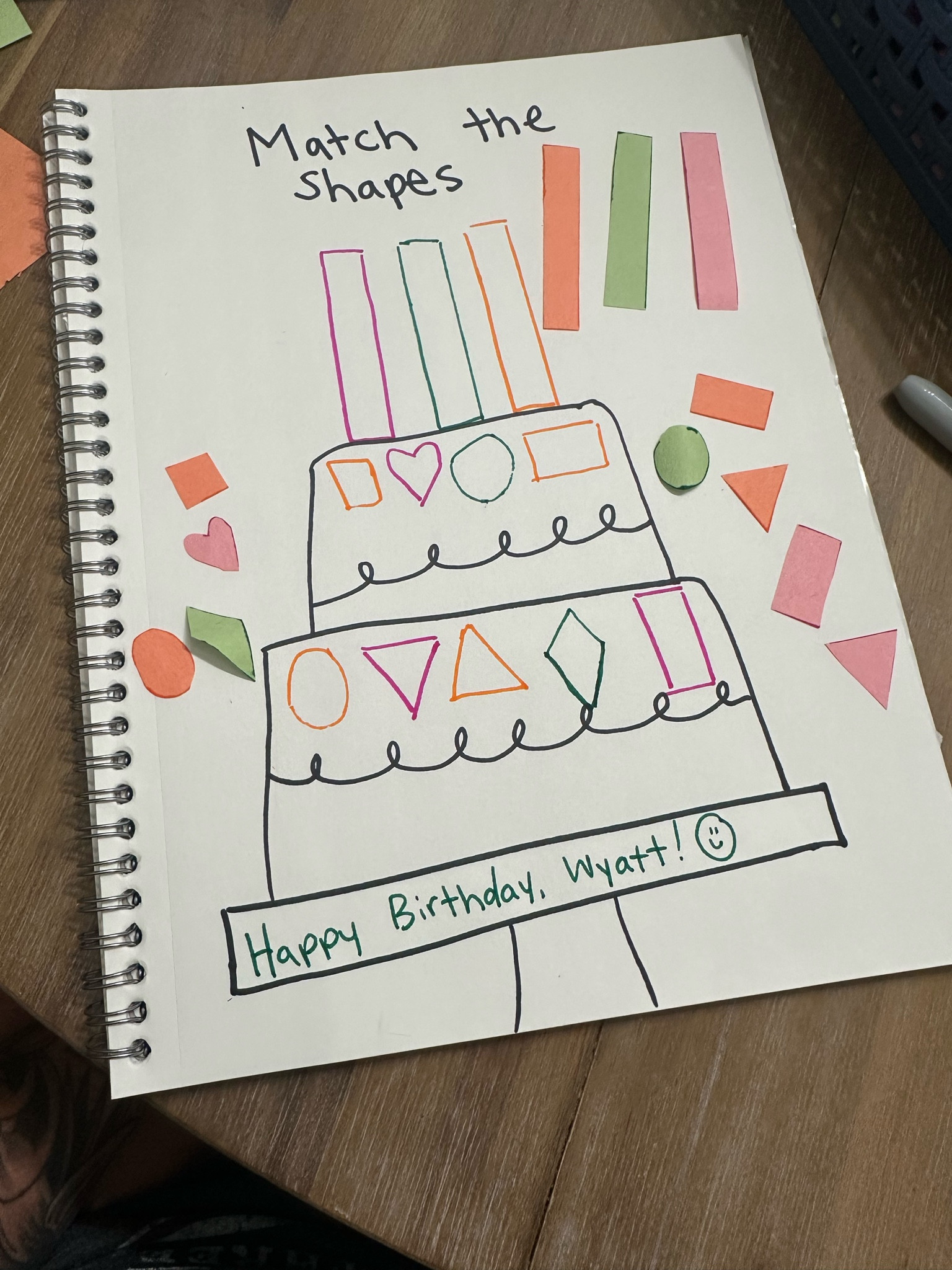 birthday themed toddler learning journal - matching the shapes on the birthday cake! 


toddler learning // learning journal // homeschool // preschool prep // amazon finds