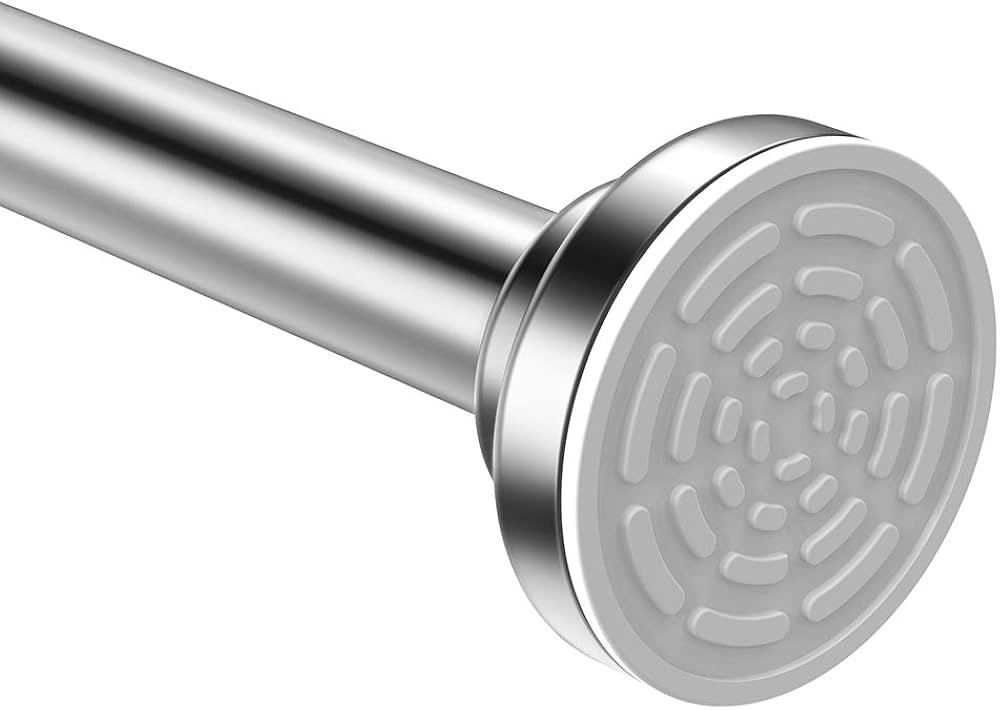 TEECK Shower Curtain Rod, 48-85 Inch Adjustable Tension Spring, Premium Stainless Steel, Anti-Sli... | Amazon (US)