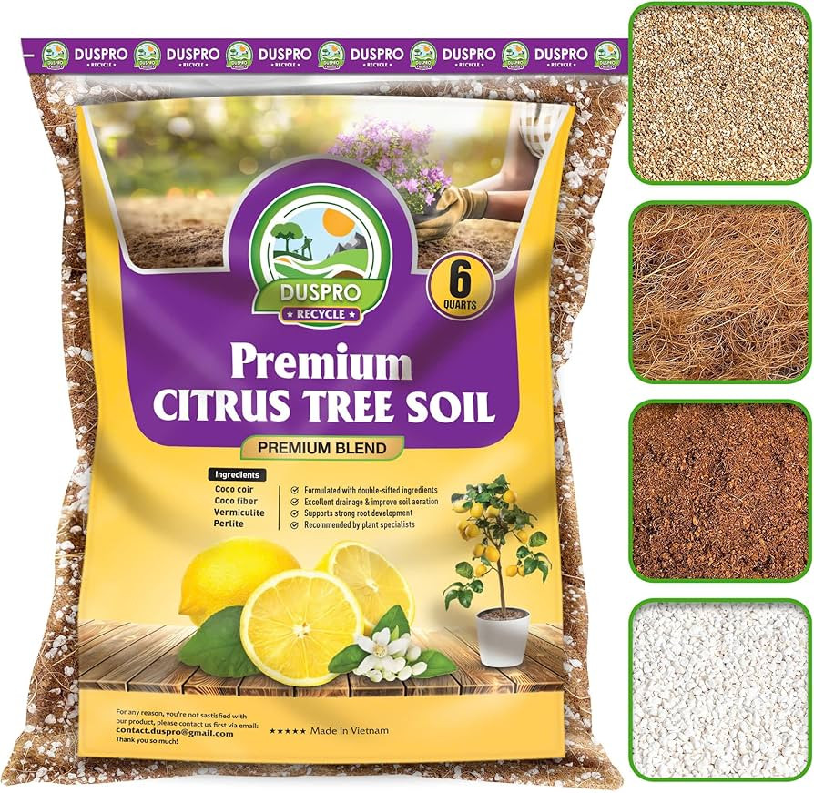 DUSPRO Recycle Citrus Tree Potting Soil Mix for Potted Lemon Tree, Specialized for Oranges, Fruit... | Amazon (US)