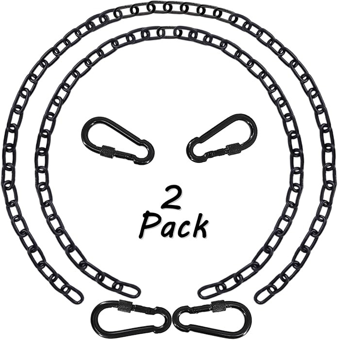 2 Pack 44in Hanging Swing Chain with 4 Carabiners, 660LB Capacity Hanging Kits Heavy Duty Hanging... | Amazon (US)