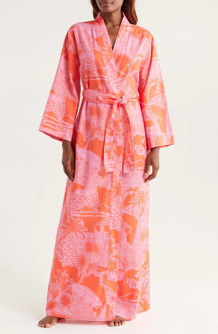 KILO BRAVA Print Cotton Maxi Robe | Nordstrom | Nordstrom