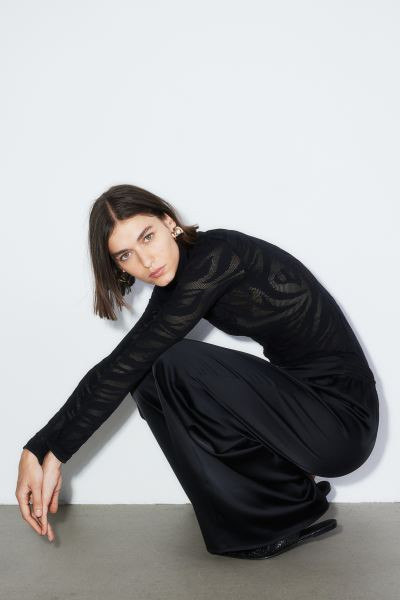 Wide-leg Pants - Green - Ladies | H&M US | H&M (US + CA)