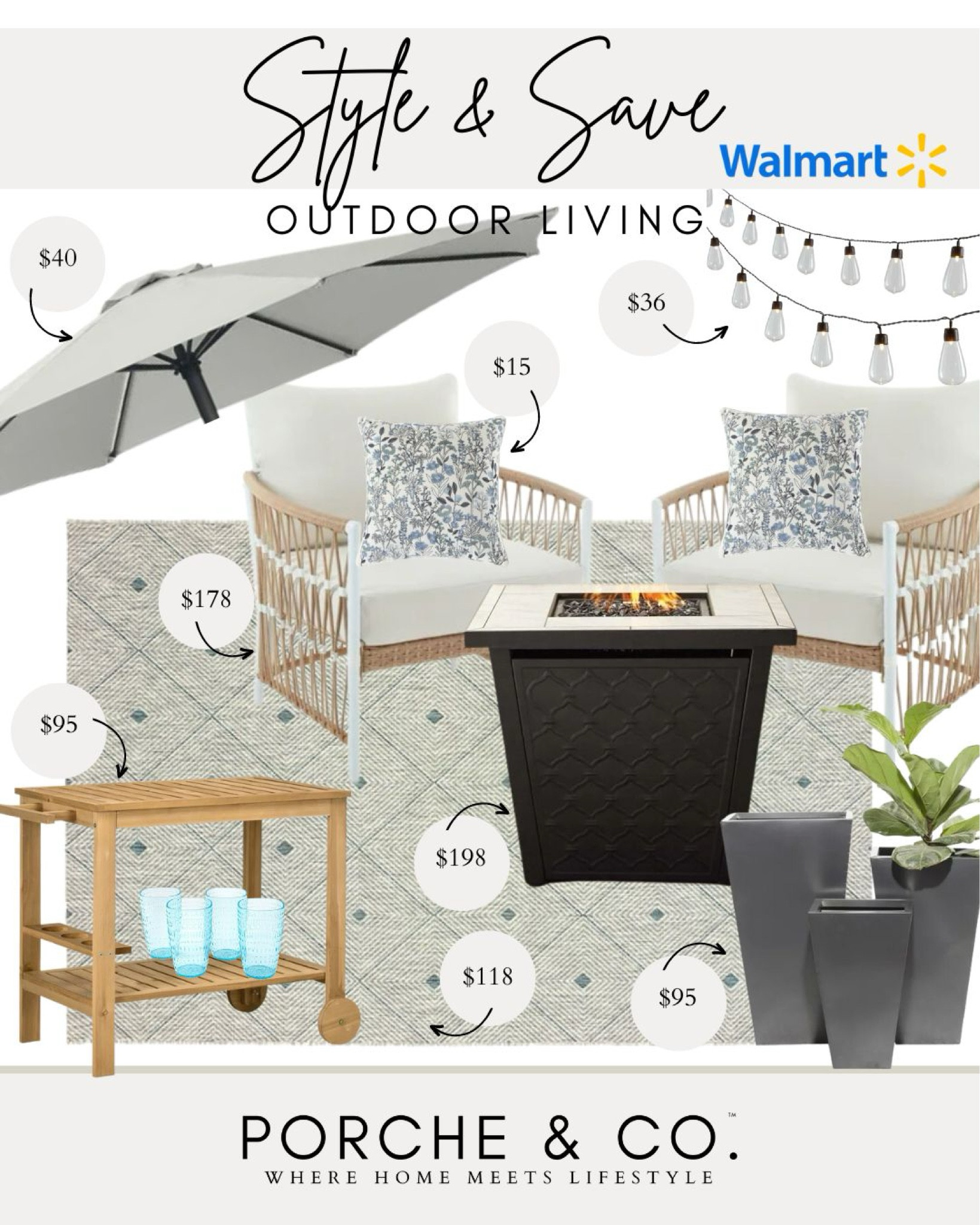 Style & Save, Walmart finds, Walmart styling, Walmart outdoor, outdoor living, outdoor styling
#visionboard #moodboard #porcheandco

#LTKSeasonal #LTKstyletip #LTKhome