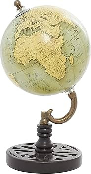 Deco 79 Wood Globe, 5" x 5" x 9", Green | Amazon (US)