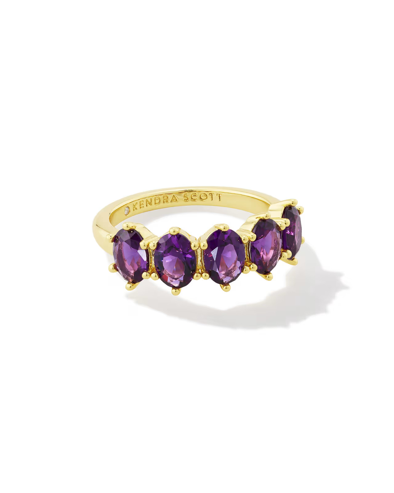 Cailin Gold Crystal Band Ring in Purple Crystal | Kendra Scott