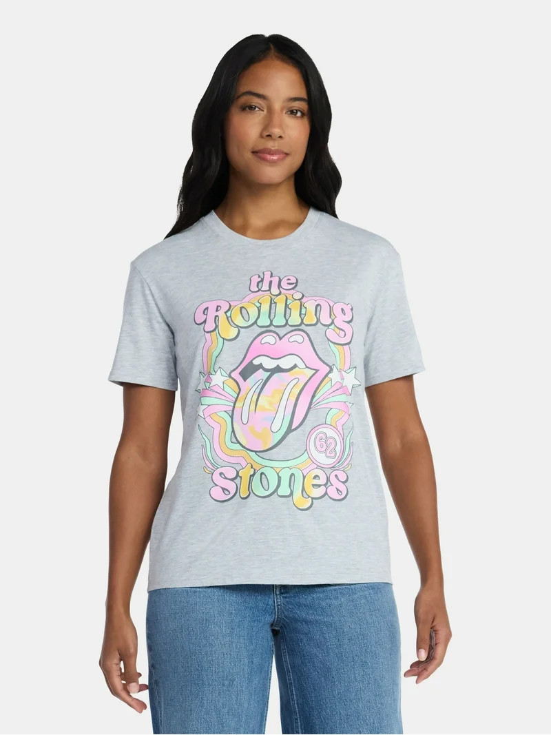 The Rolling Stones Women's Graphic Tee with Short Sleeves, Sizes XXS-XXL | Walmart (US)