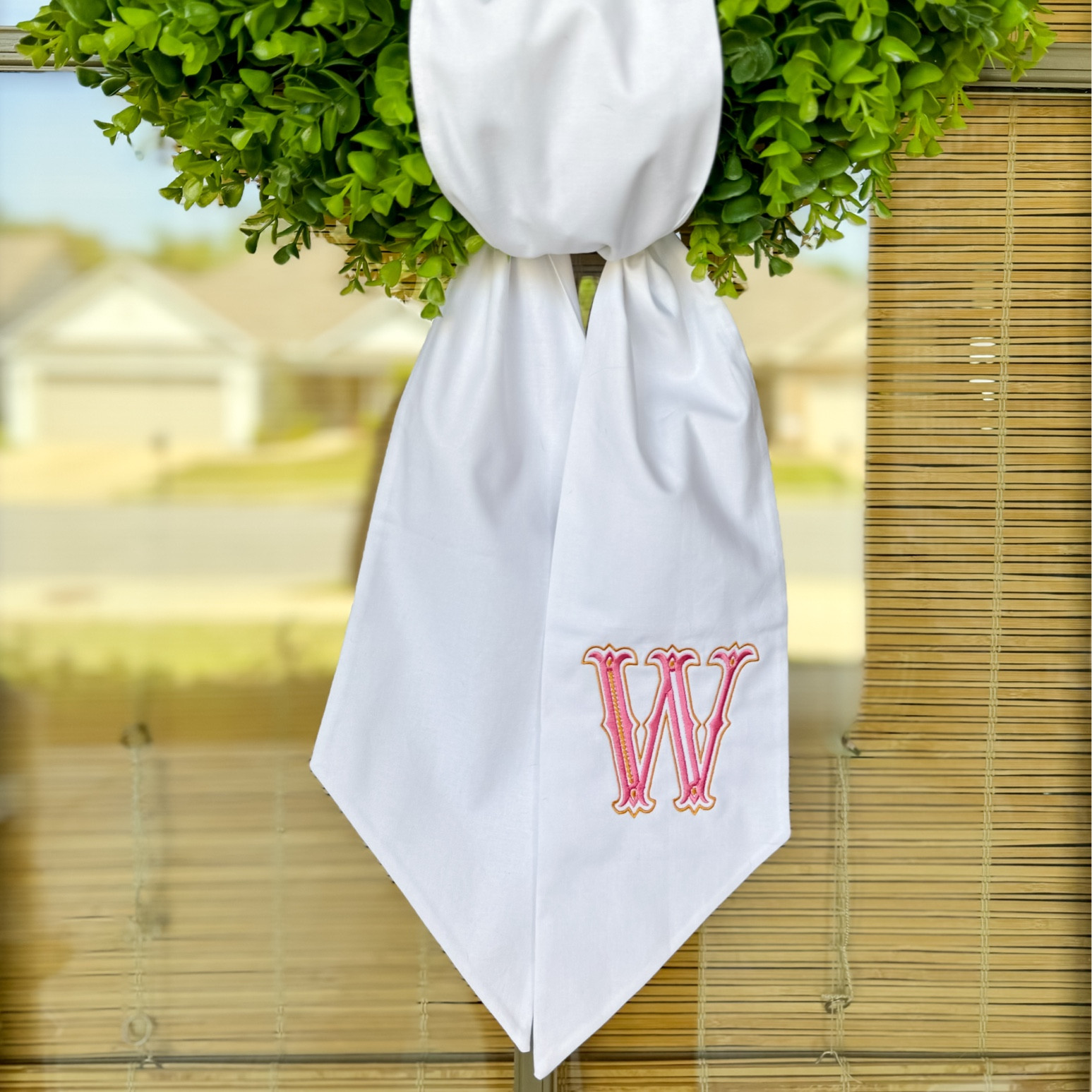 A go-to font for wreath sashes 🪡