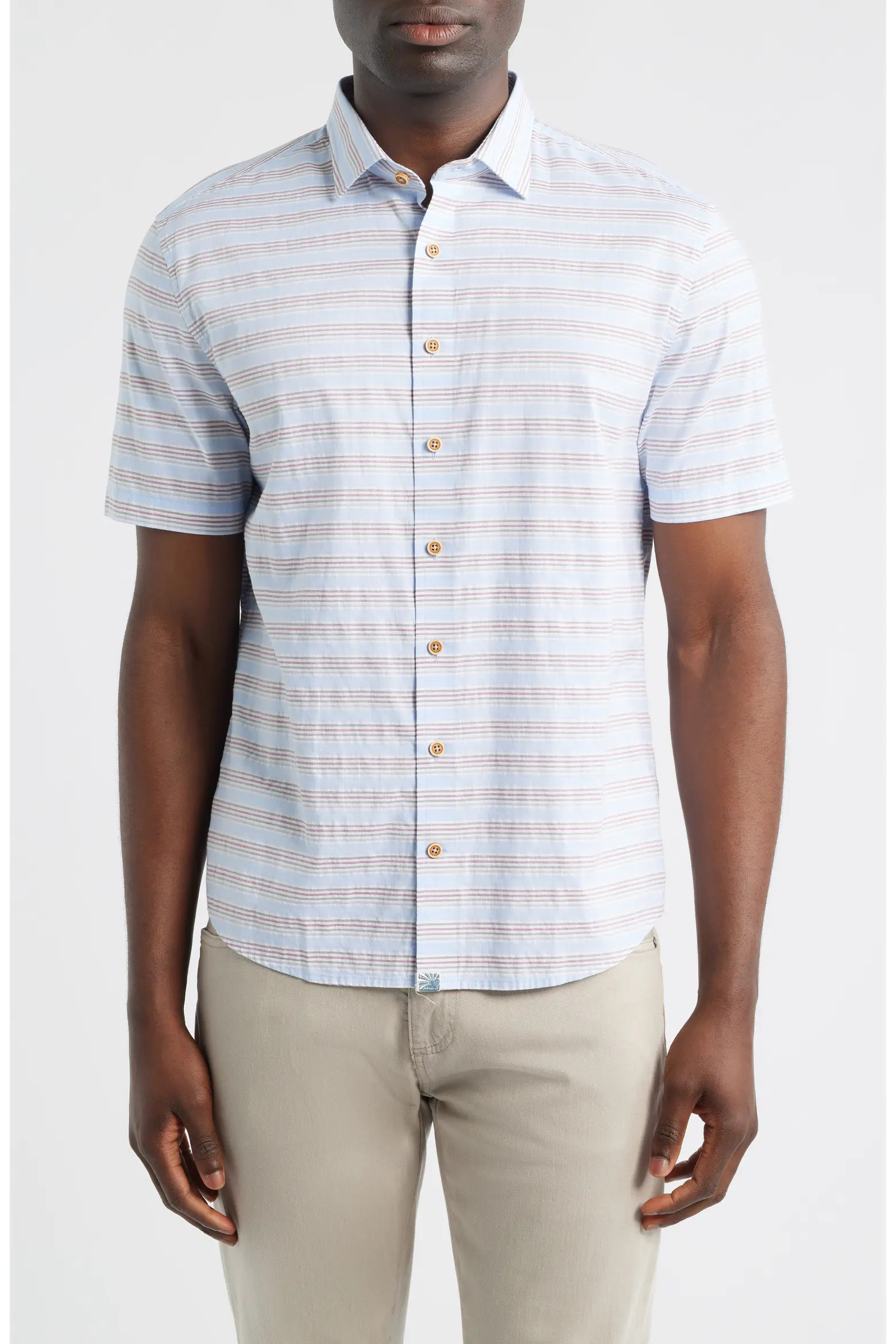 Leander Stripe Short Sleeve Button-Up Shirt (Men) | Nordstrom | Nordstrom