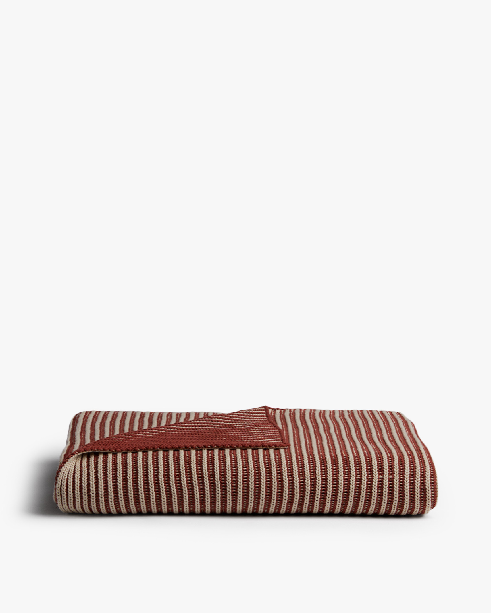 Organic Two-Tone Rib Knit Throw | Parachute