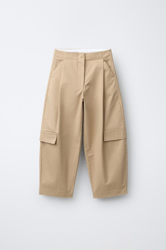 BARREL CARGO TROUSERS WITH BUCKLE DETAIL | Zara FR