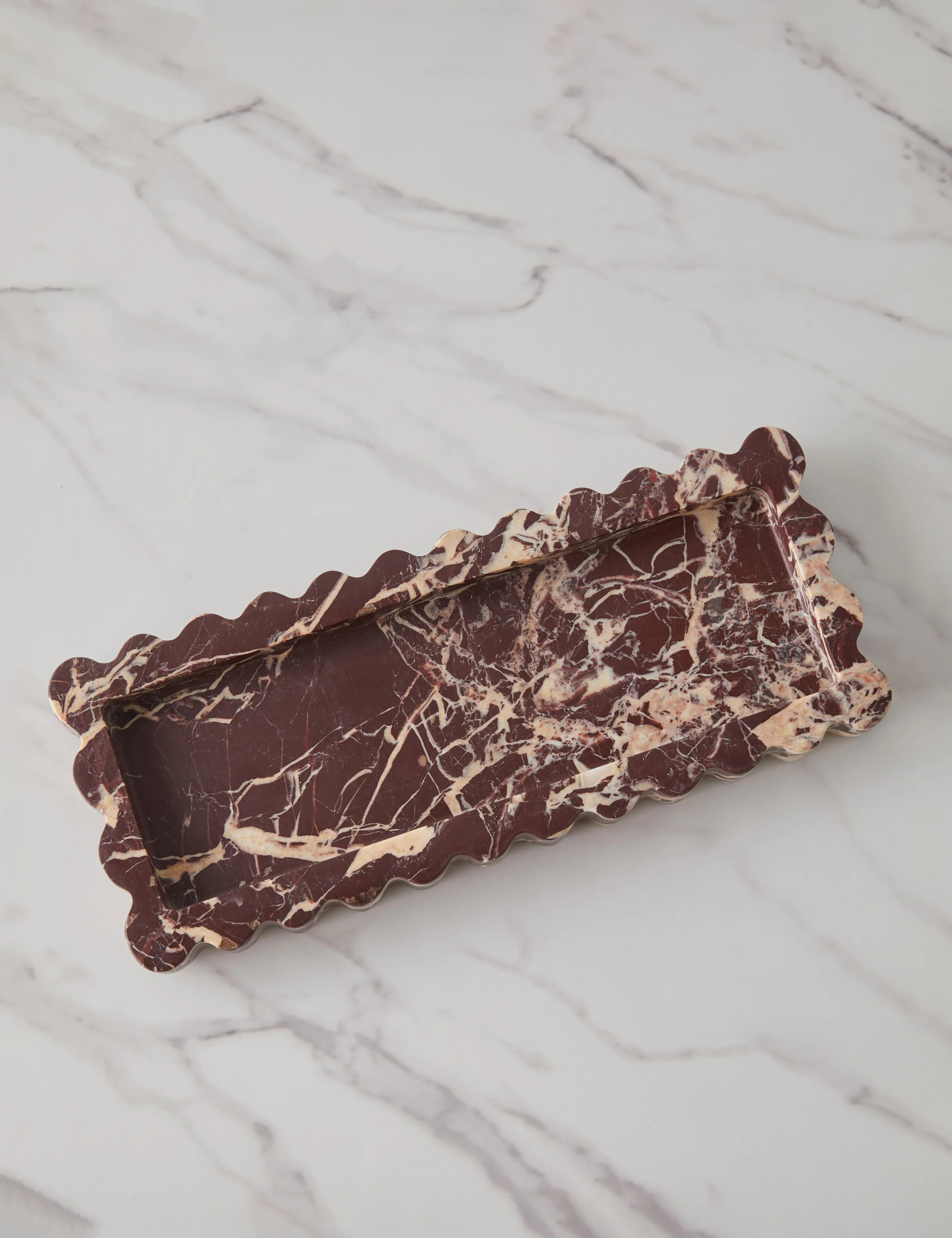 512 Tray by Anastasio Home, Cherry Gold Marble | Lulu and Georgia 