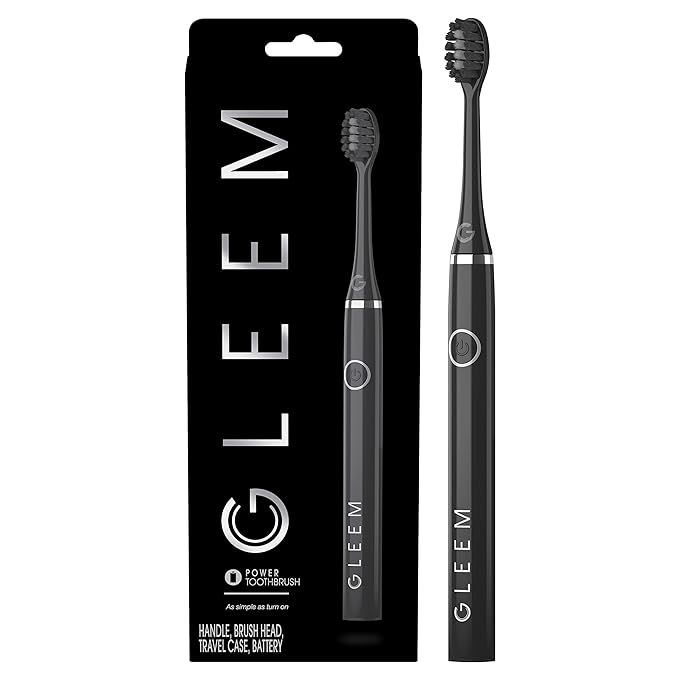 GLEEM Electric Toothbrush, Battery Powered, Soft Bristles, Black | Amazon (US)