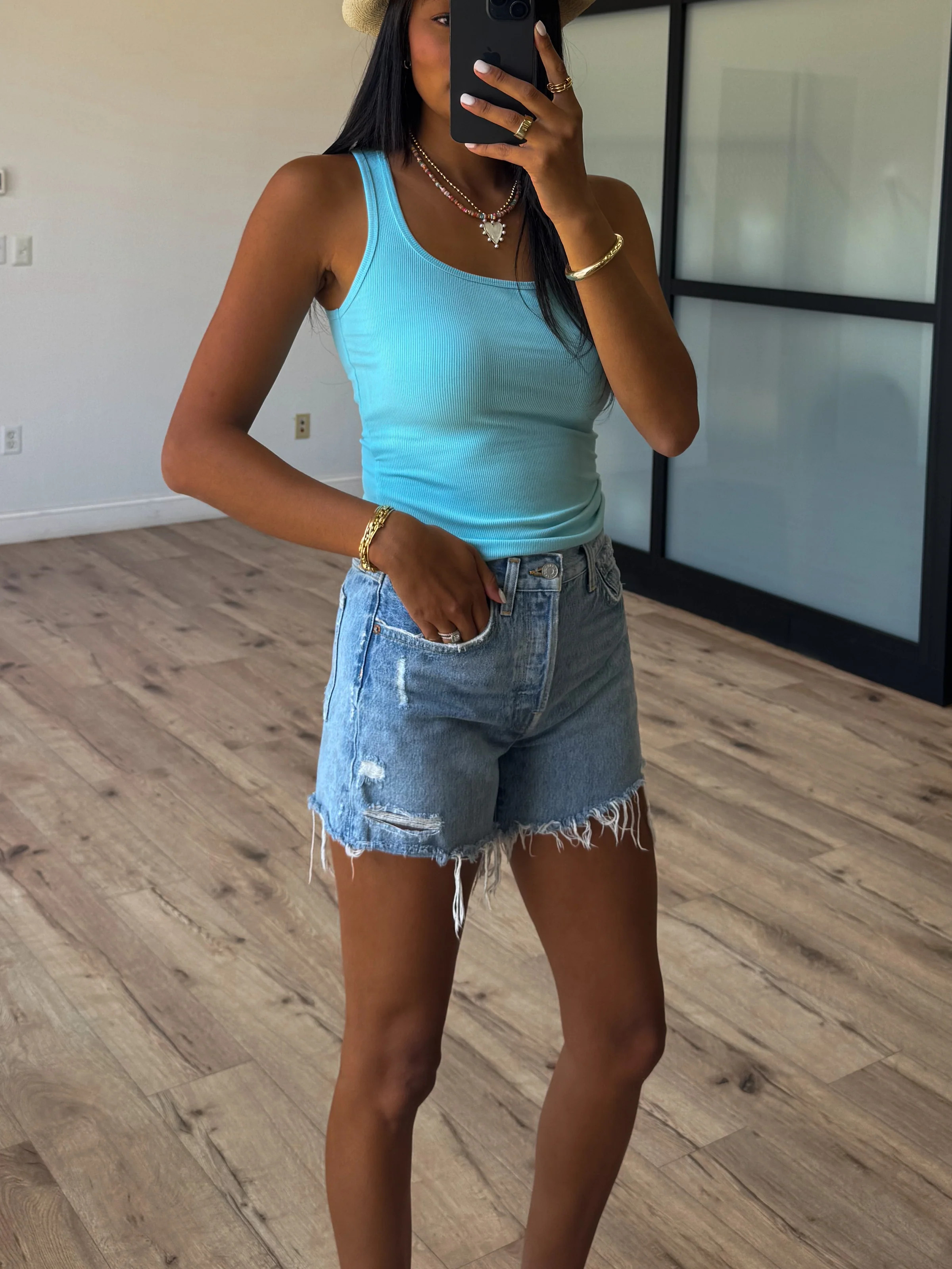 Base Ribbed Tank | Turquoise | RESTOCK | Shop Talulah