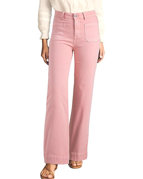 Astylish Women's Wide Leg Jeans High Waisted Stretchy Straight Leg Jeans Loose Trendy Denim Pants... | Amazon (US)