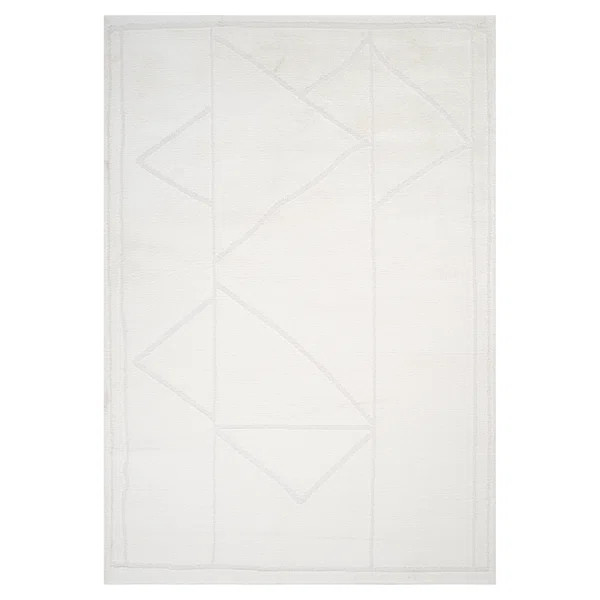 Lenamae Moraccan Ivory Power-Loom Area Rug | Wayfair North America