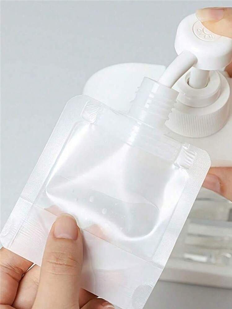 5 PCS Travel Refillable Flat Pouch Shampoo Liquid Lotion Dispenser Bag Cosmetic Refillable Flat P... | SHEIN