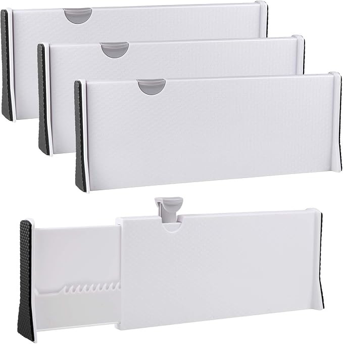 Rapturous 3 Pack Deep Drawer Dividers – 5 Inch High, Expandable from 13-22 Inches, Dresser Draw... | Amazon (US)