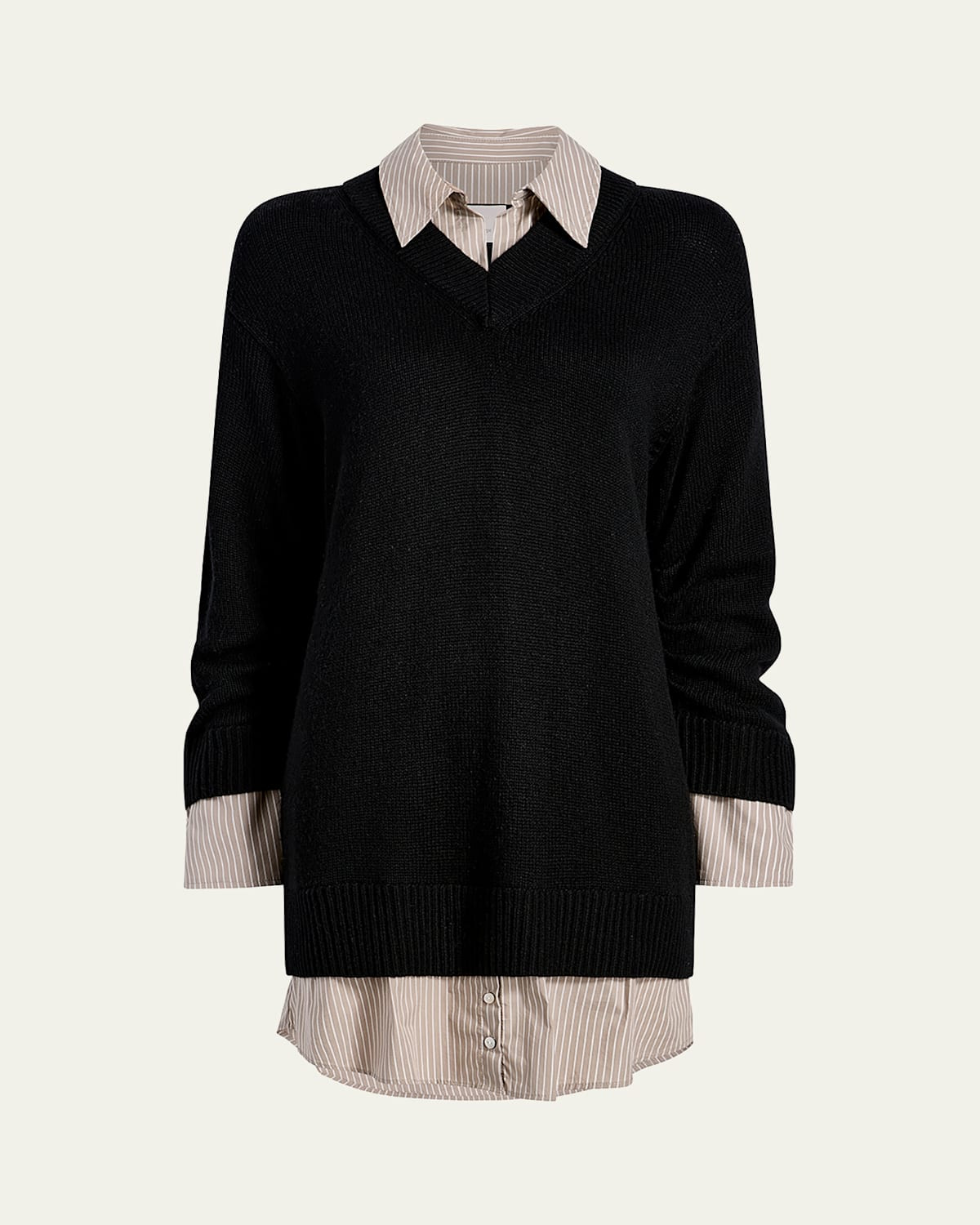 Santina Collared Combo Mini Dress | Bergdorf Goodman