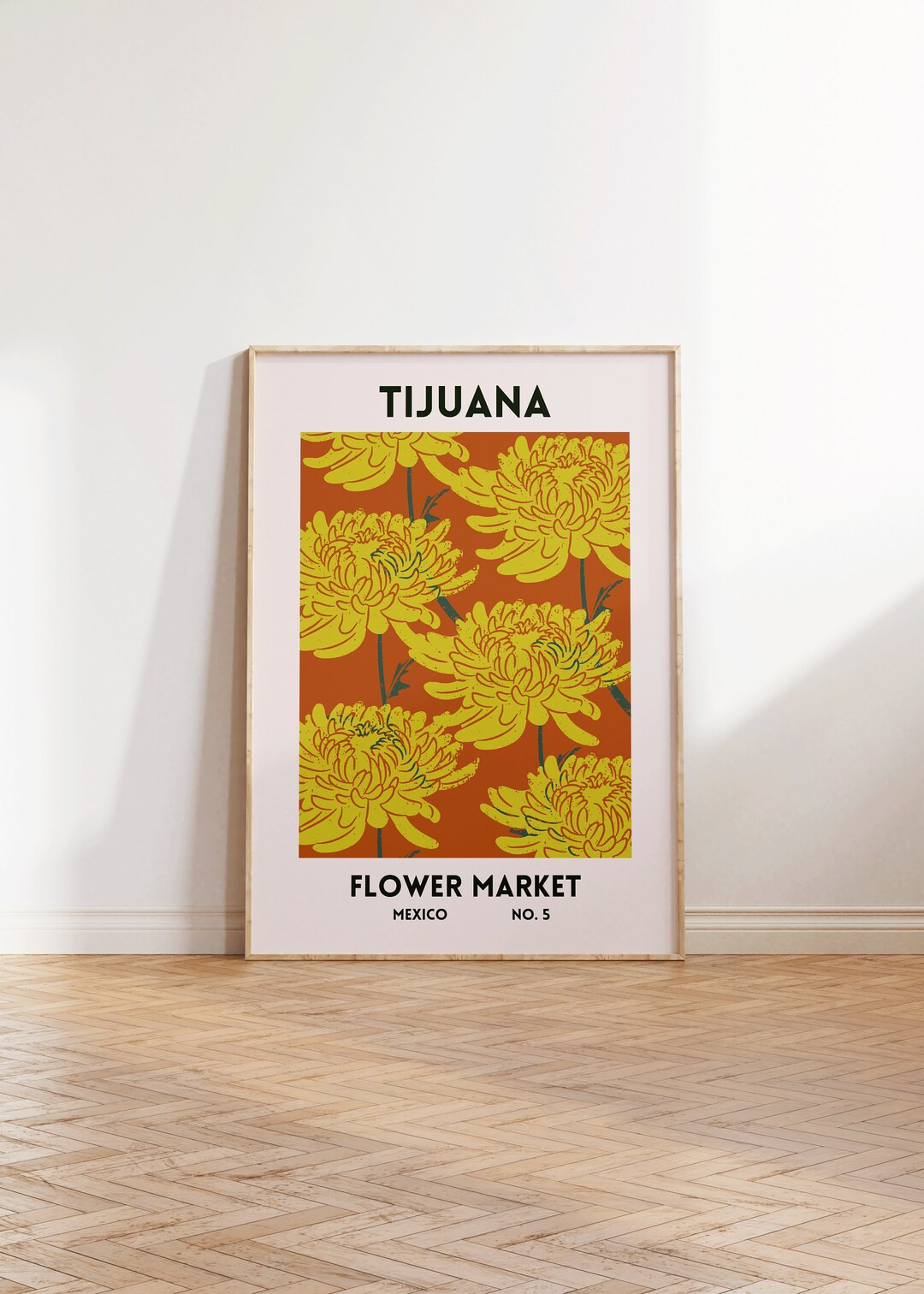 Tijuana Wall Art Mexican Decor Tijuana Poster Botanical Gallery Wall Art Prints Flower Market Tij... | Etsy (US)