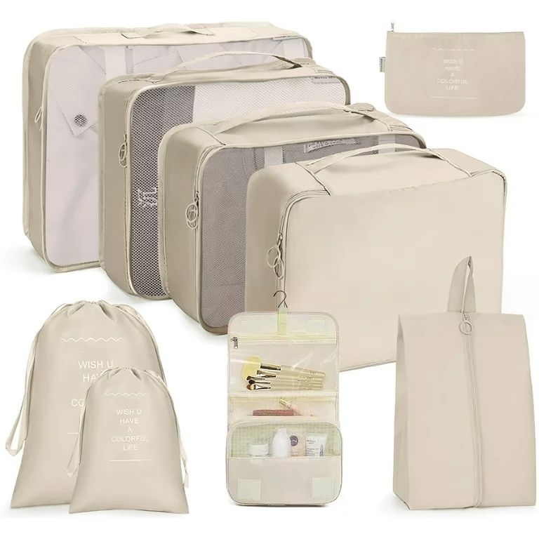 Packing Cubes 9 Set, Travel Packing Organizers for Suitcase Set Luggage Organizers for Suitcase L... | Walmart (US)