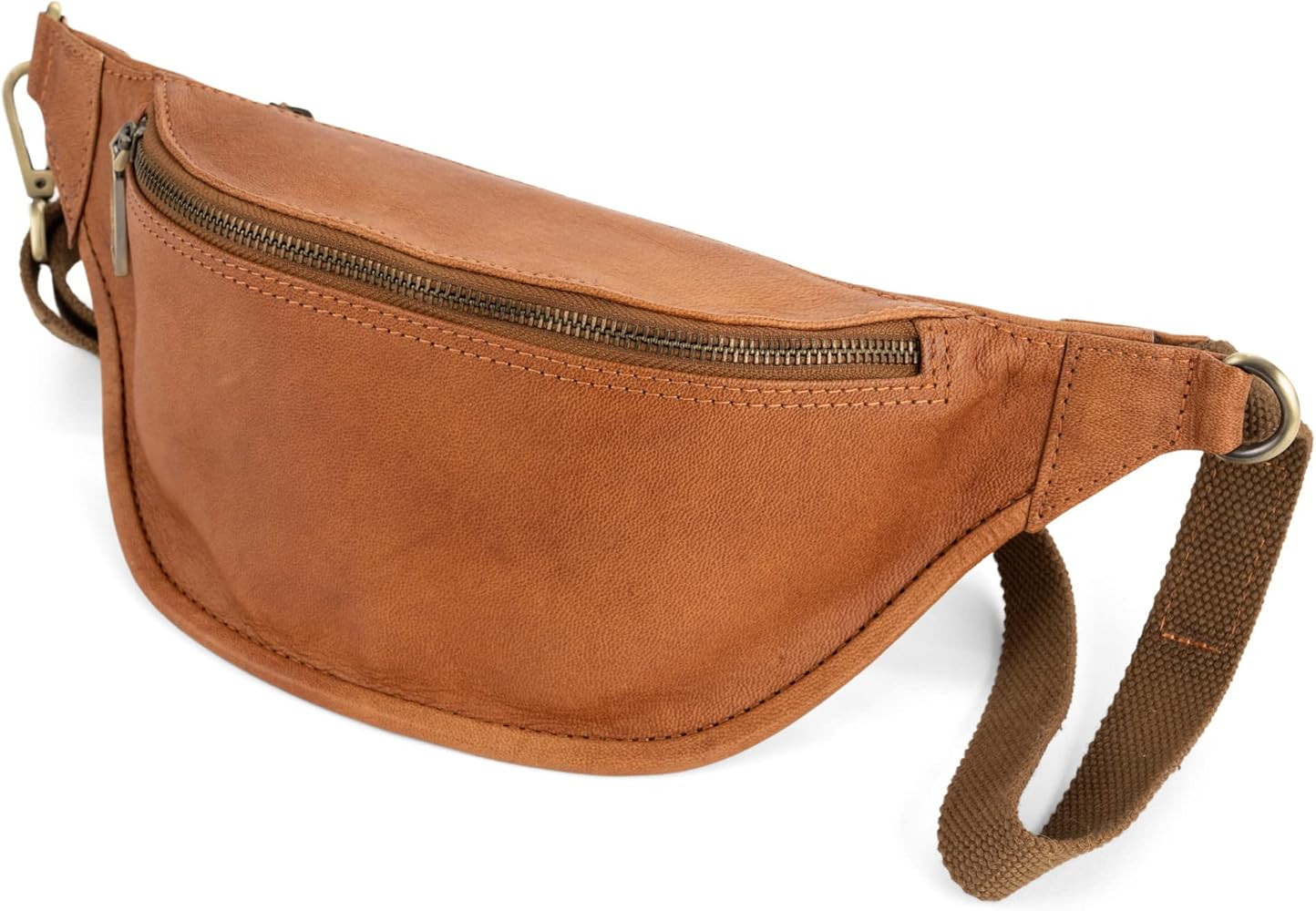 Berliner Bags Vintage Leather Fanny Pack Kai, Crossbody Belt Bag for Men and Women - Brown (Brown... | Amazon (US)