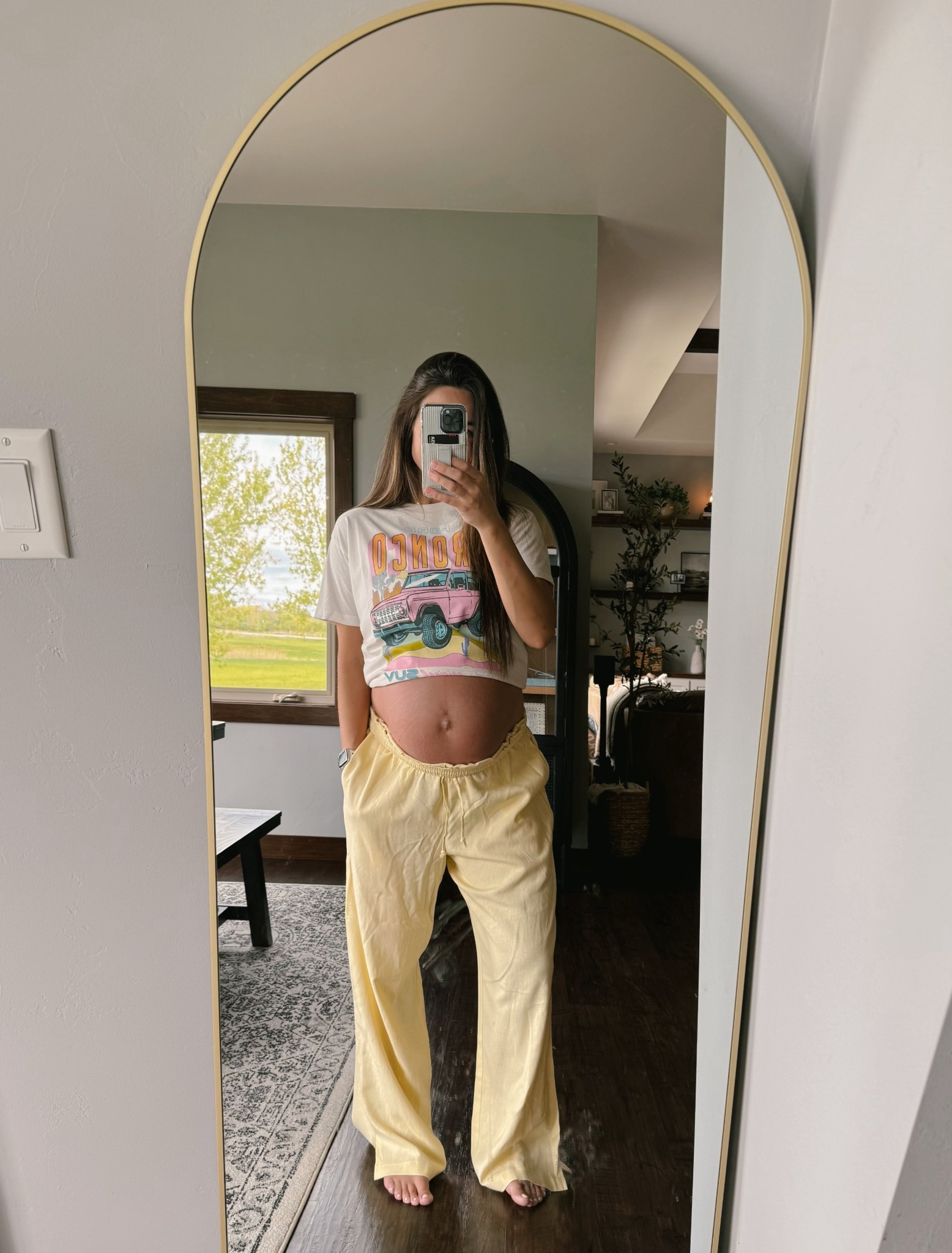 Suns out bumps out🤰🏽 wearing a medium in both top & bottom! The tie waist is perfect for all seasons of belly🤍 

#LTKU #LTKSummerEdit #LTKBump