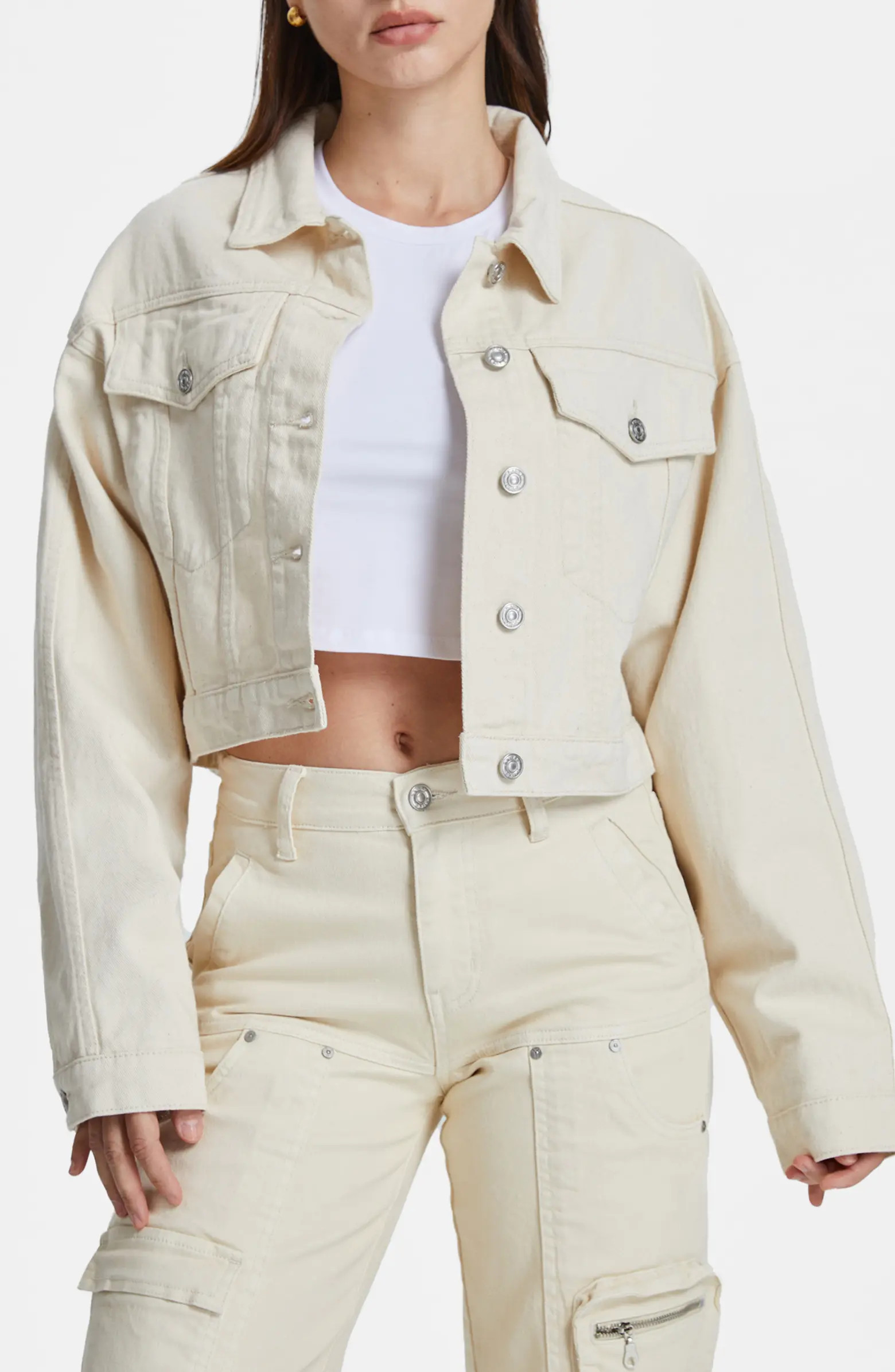 Crop Denim Trucker Jacket | Nordstrom