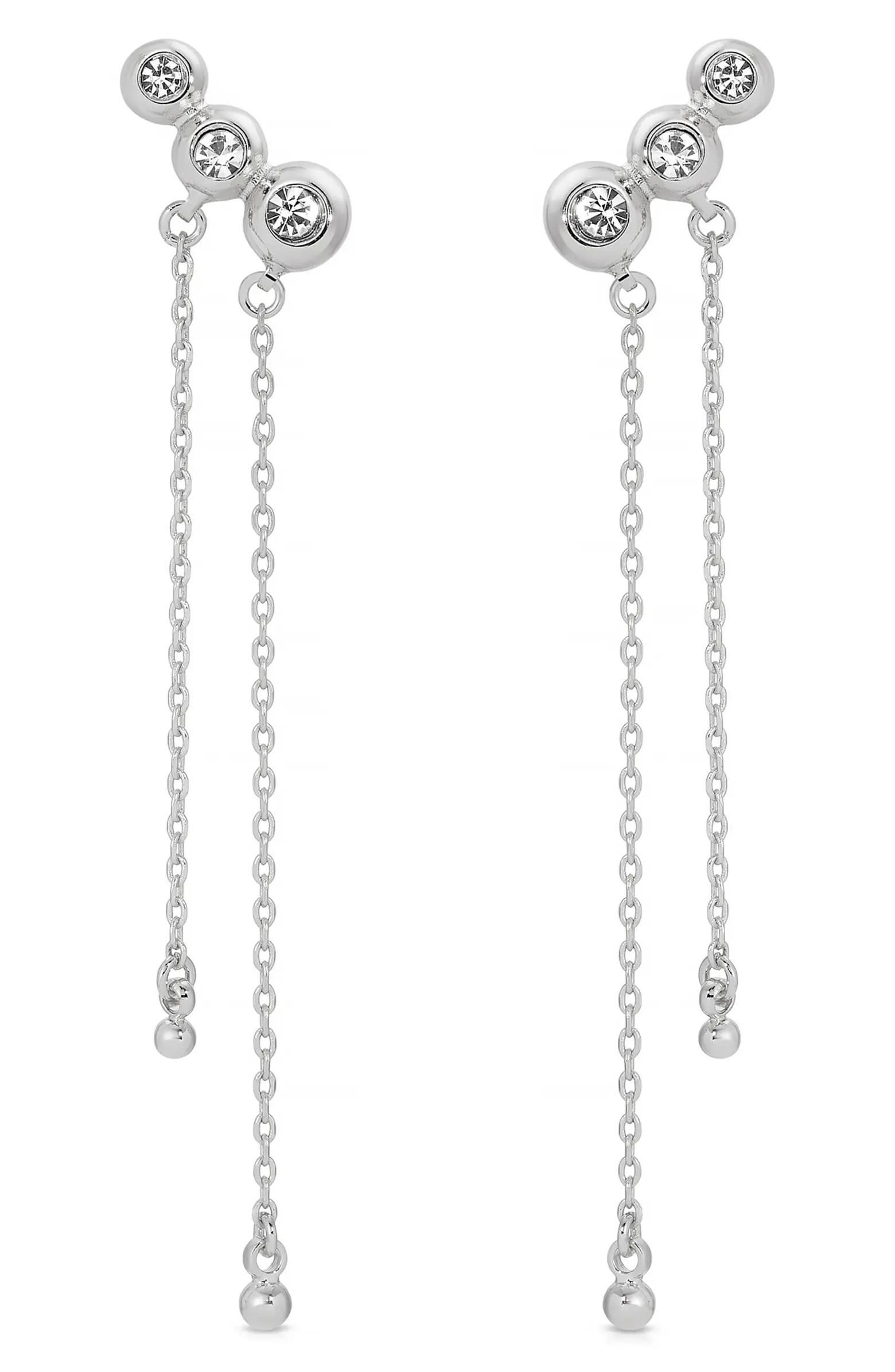 Ettika Deco Crystal Hanging Chain Drop Earrings | Nordstrom | Nordstrom