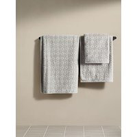 M&S X Kelly Hoppen Geometric Towel, Grey | Marks and Spencer US