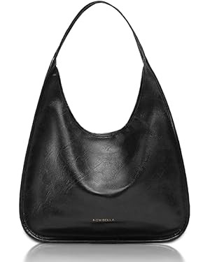 NEWBELLA Women's Hobo Purse - Faux Leather Shoulder Bag & Tote Handbag, Spacious Work Bag for Com... | Amazon (US)