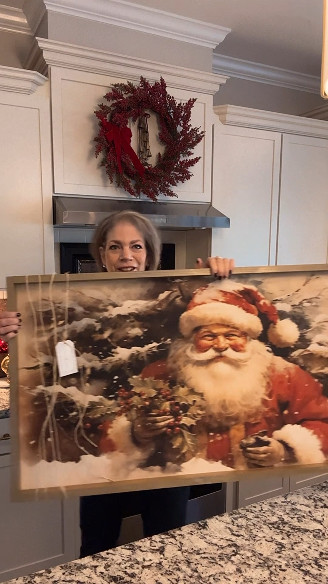 Loving this ginormous Santa canvas!! It’s called Holly Jolly Spirit. The size is 22” x 46” and the frame is gold. He will be going over my bed ♥️. There are much smaller sizes too. 

Use code: FARMHOUSECHIC15 for a 15% discount.

#LTKHoliday #LTKSeasonal #LTKGiftGuide