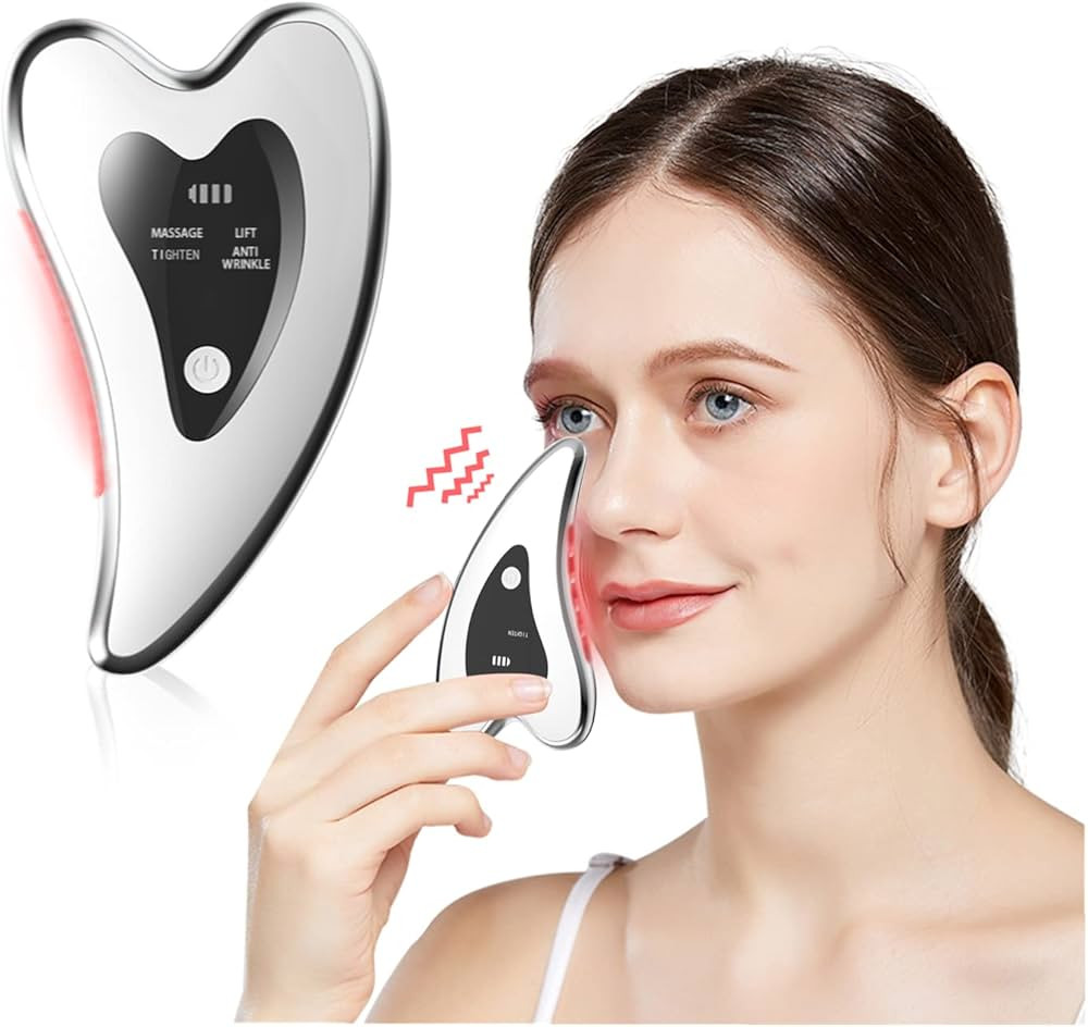Electric Gua Sha Facial Tools - Face Sculpting Tool/Lift Device - Heated & Vibration & Red Light ... | Amazon (US)