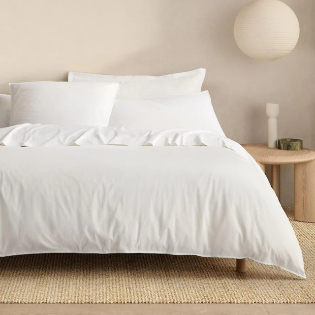 Bayley Washed Percale Quilt Cover Set | Sheridan