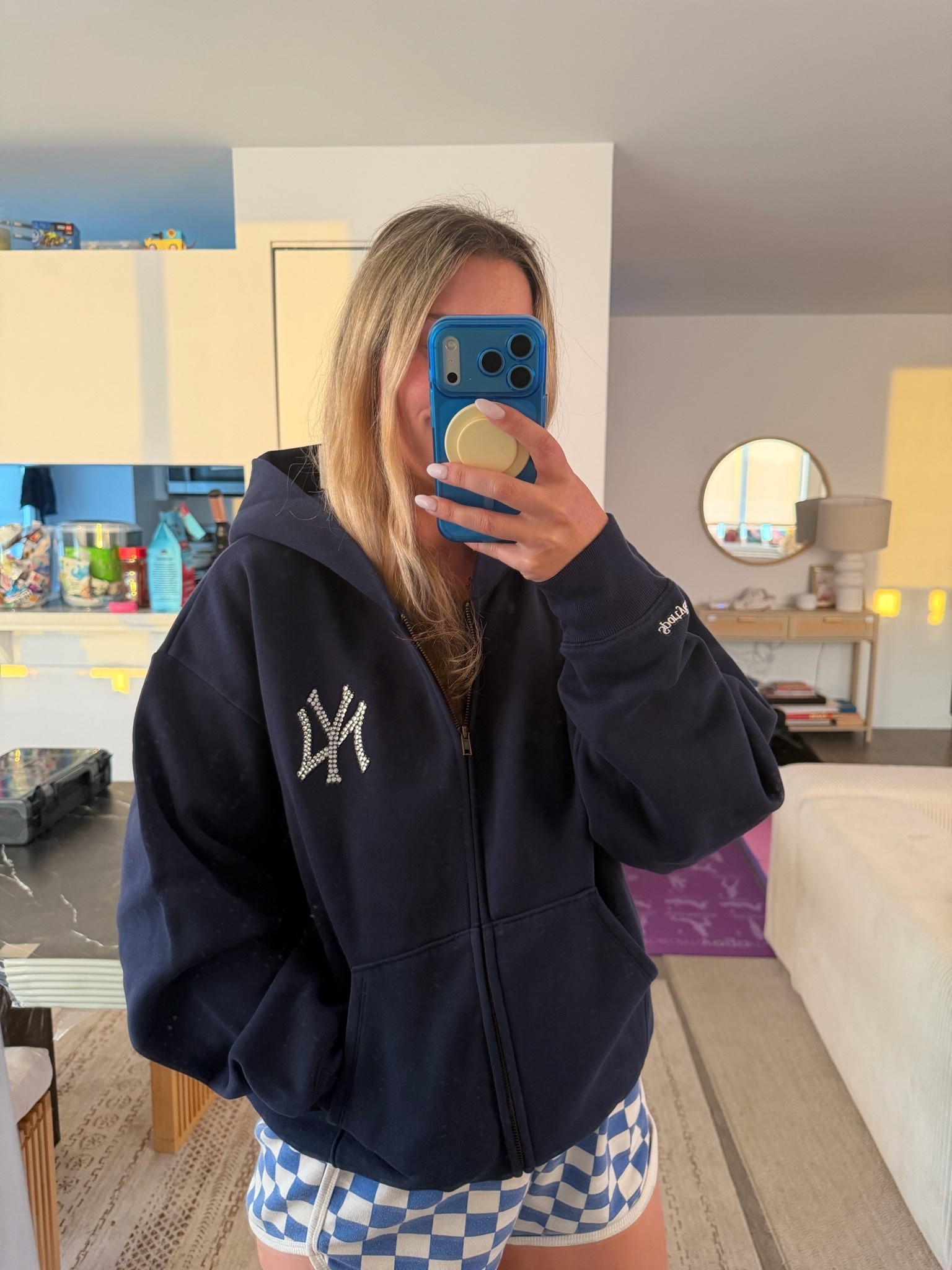 This bedazzled yankee sweatshirt has such a hold on me - I — daily edit cover from Found by Em