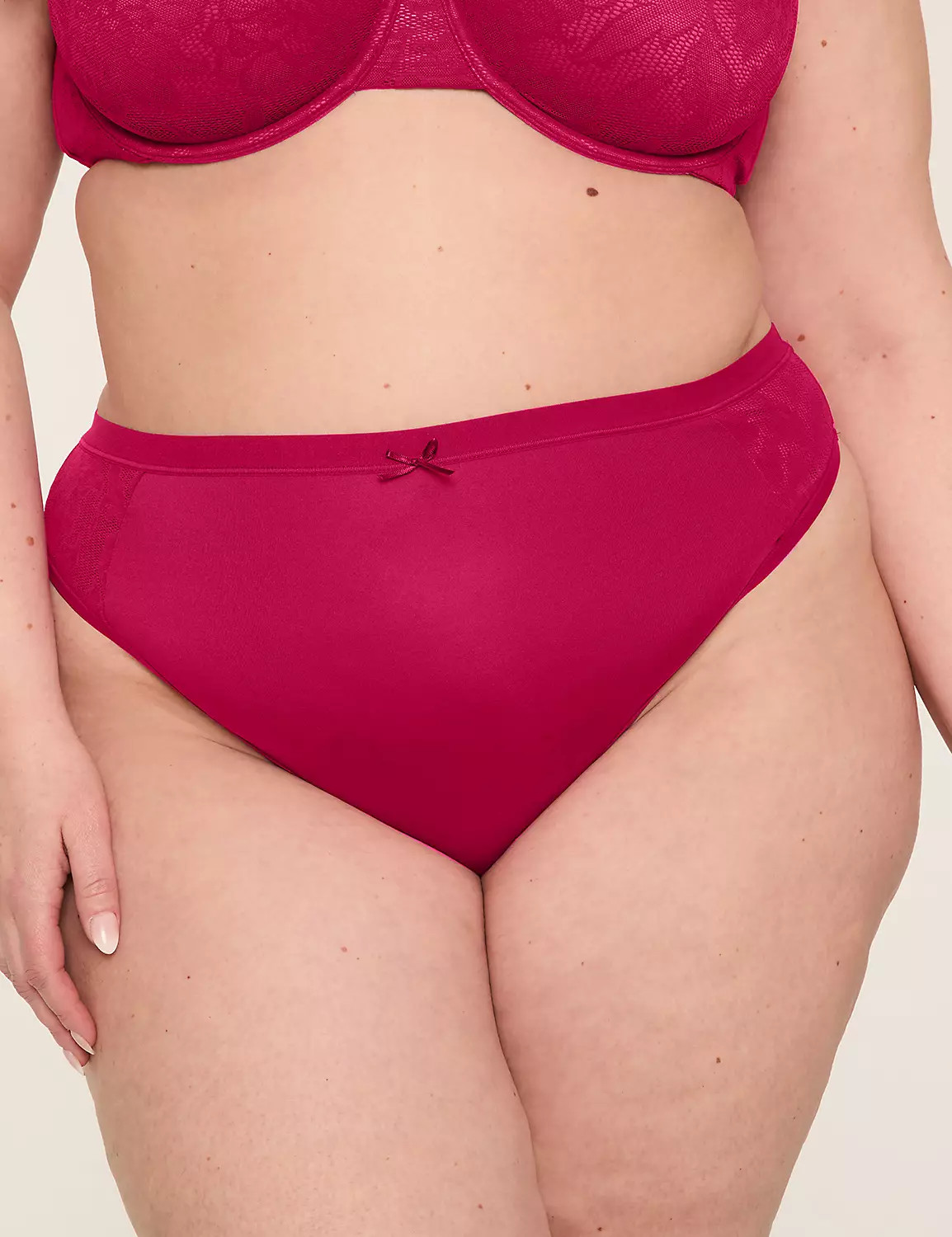 No-Show Lace-Trim French Cut Thong | LaneBryant | Lane Bryant (US)