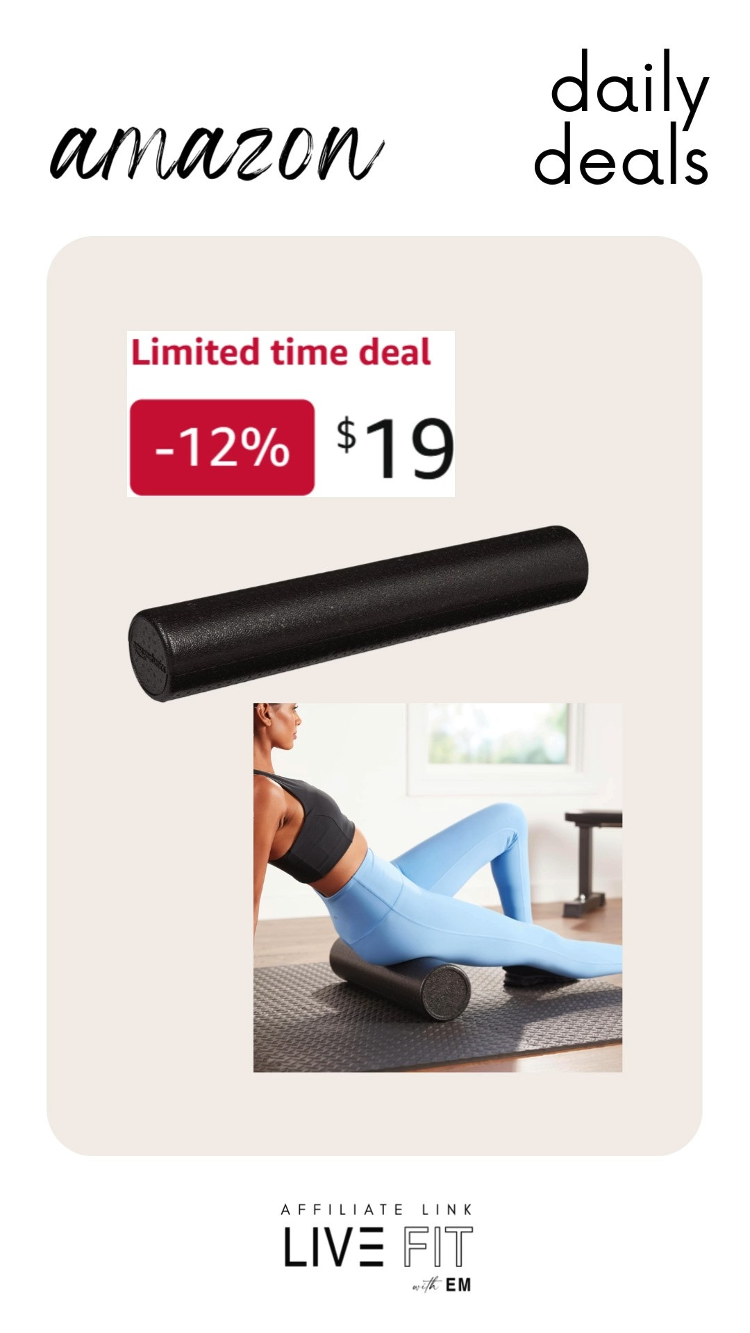 This Amazon Basics high density foam roller brings cheerful recovery and effortless relief to everyday routines with sturdy flair. #AmazonBasics #FoamRoller #FitnessGear #WorkoutRecovery #ActiveLife #HomeGymEssentials #HealthyLiving #ExerciseTools #WellnessGoals #DurableDesign 🧘‍♀️✨💪
 

 #LTKfitnessgoals #LTKActive #LTKHome