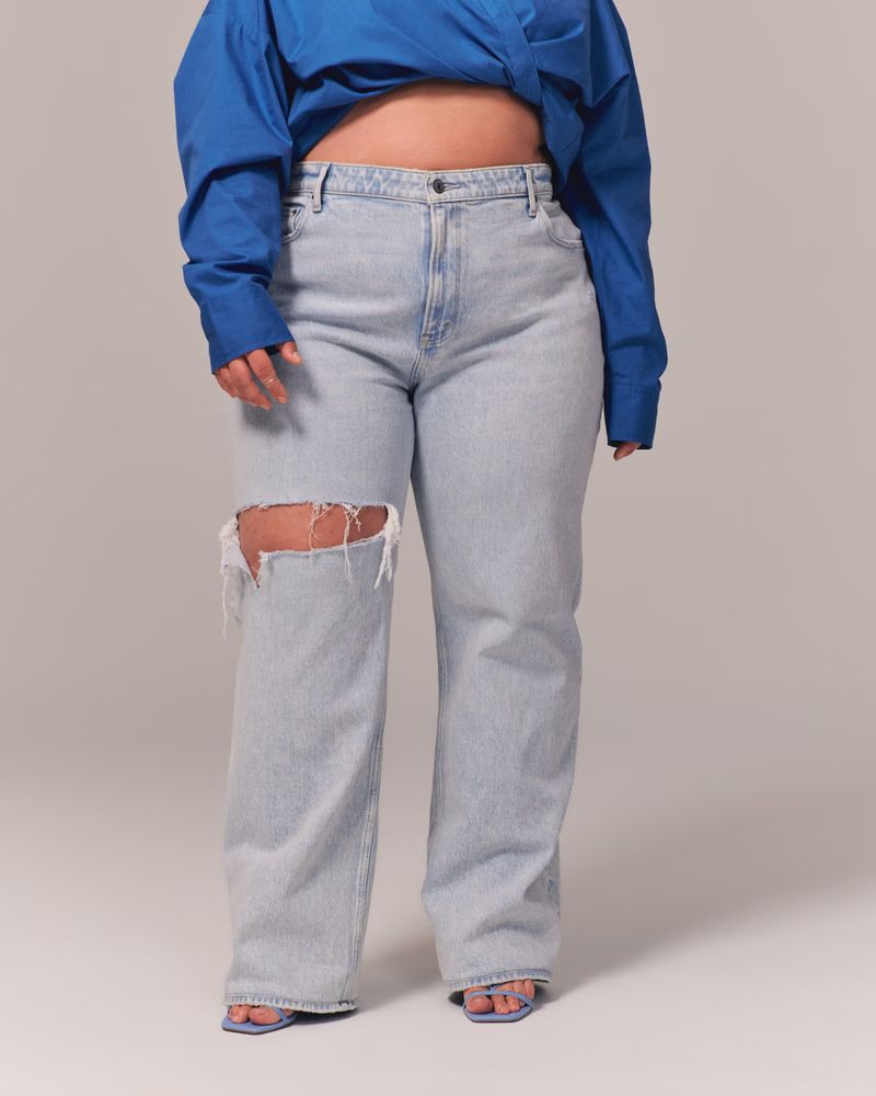 Women's Curve Love High Rise 90s Relaxed Jean | Women's Bottoms | Abercrombie.com | Abercrombie & Fitch (US)