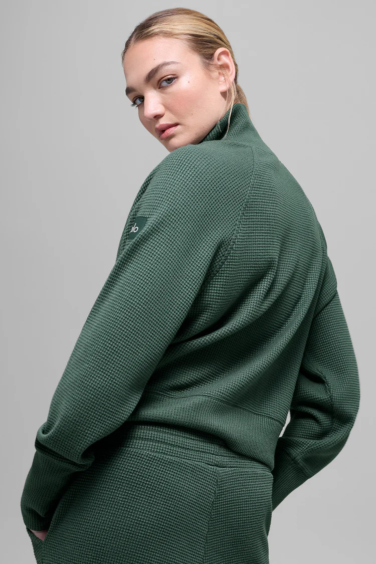 Waffle Weekend Escape Mock Neck Long Sleeve | Alo Yoga (US)