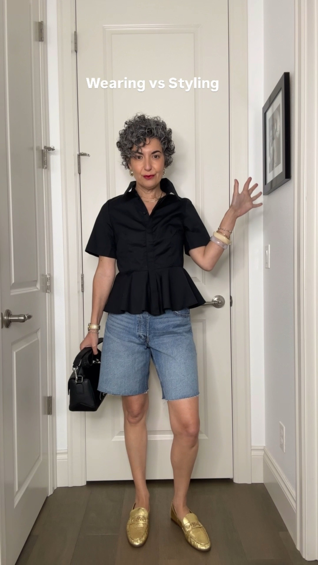 Wearing vs Styling: Denim Shorts 
.
Sizing: 
1. Old Navy mid rise Baggy shorts - size 2. They run a little oversized and baggy. 
2. H&M Paperbag Shorts - Size 4. TTS 
3. Levi’s Middy Shorts - Size 27 TTS