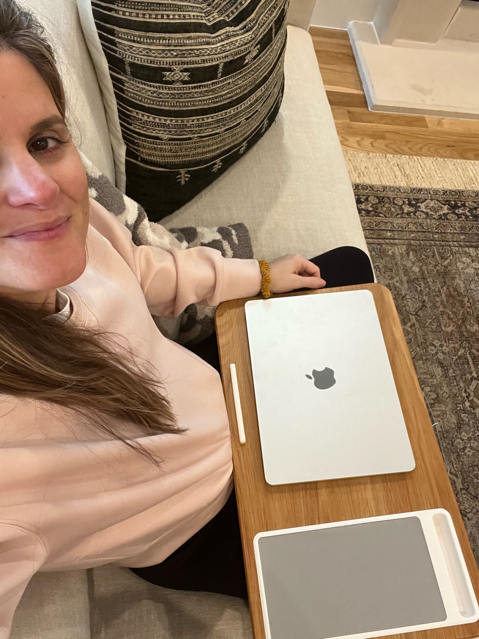 Spanx AirEssentials crew and Amazon lap desk. Use code BRIGHTONXSPANX 