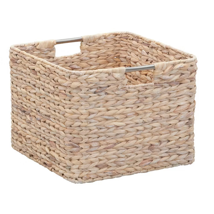 Household Essentials Square Wicker Basket Hyacinth | Target